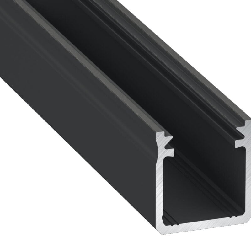 PROFIL ALUMINIOWY CZARNY TYP Y 1m + KLOSZ MLECZNY nowoczesne oswietlenie domu - blue-light