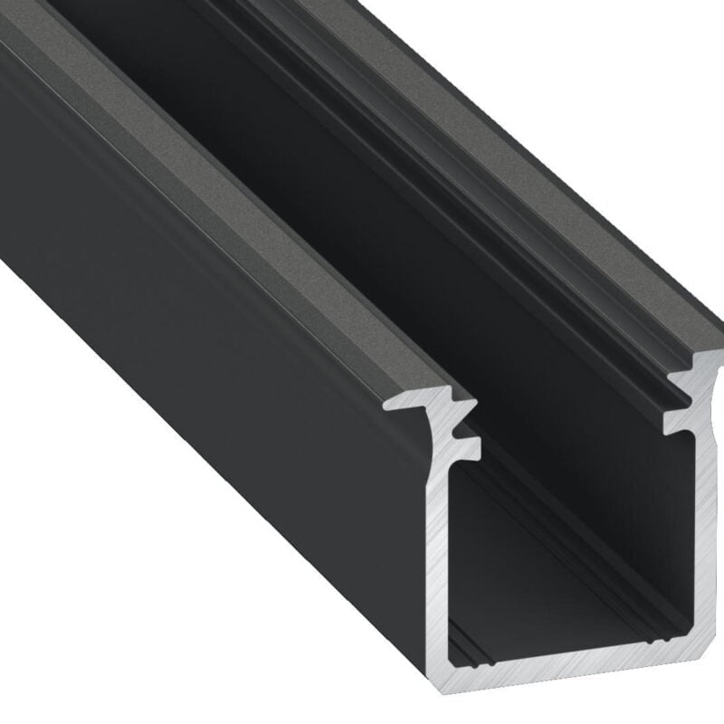 PROFIL ALUMINOWY CZARNY TYP G 1m + KLOSZ MLECZNY nowoczesne oswietlenie domu - blue-light