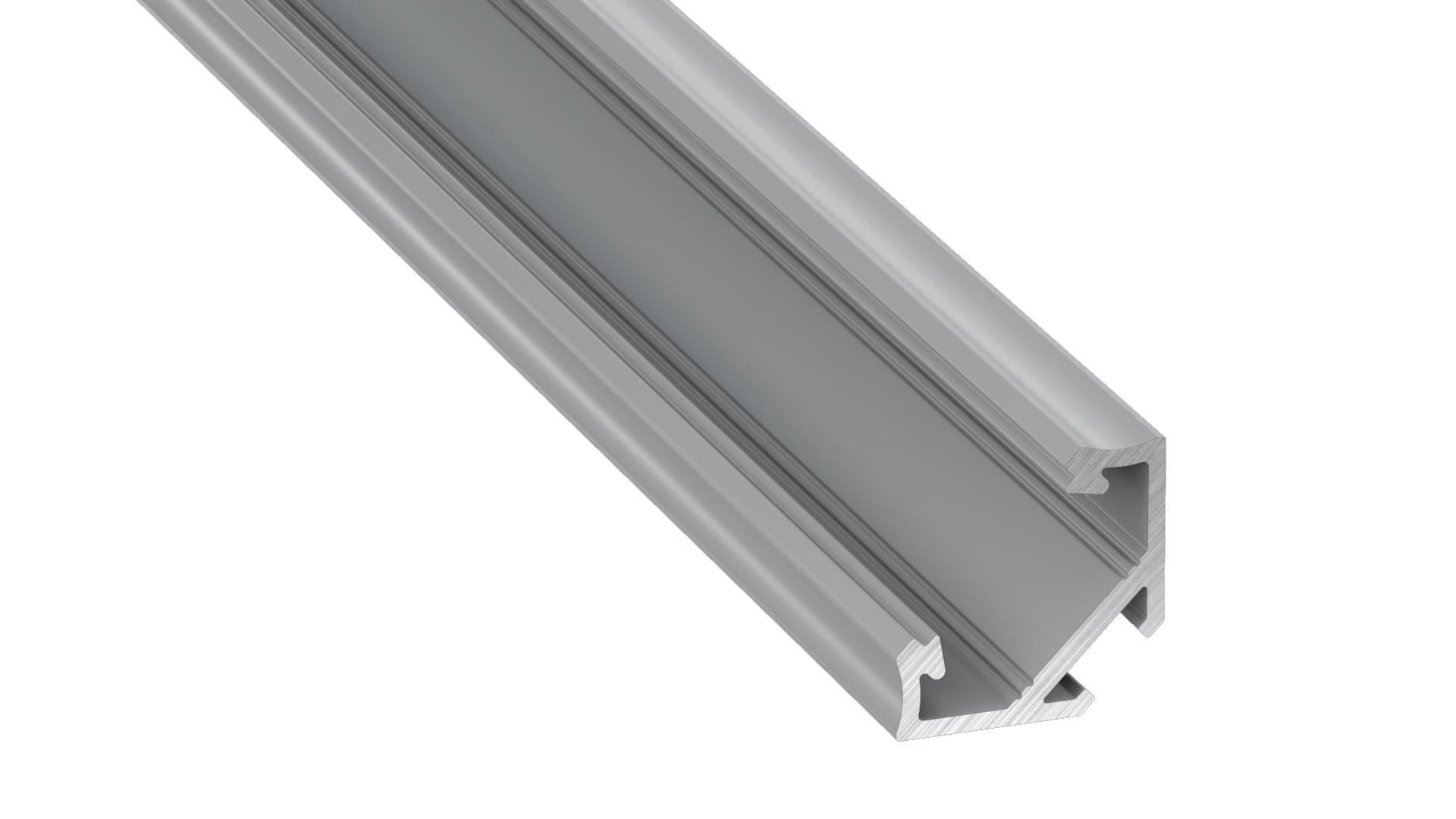 PROFIL ALUMINIOWY NAROŻNY SREBRNY TYP C 1m + KLOSZ MLECZNY nowoczesne oswietlenie domu - blue-light