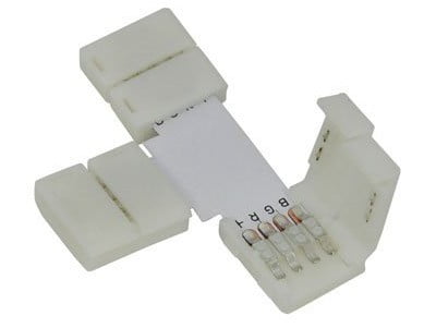 Złączka LED RGB 10mm. Kształt: T nowoczesne oswietlenie domu - blue-light