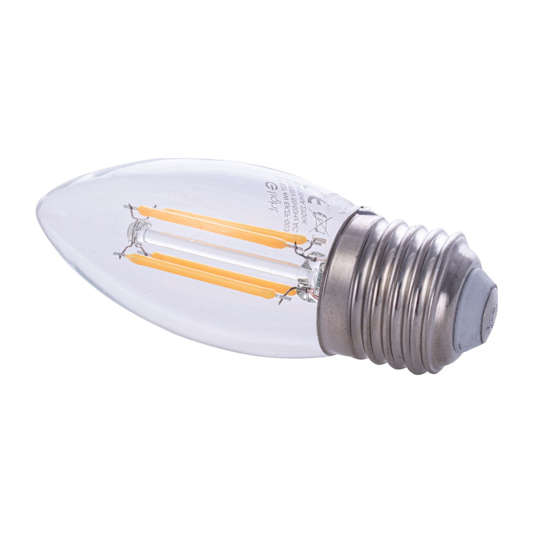 Żarówka Filamentowa LED 4W C37 E27 2700K nowoczesne oswietlenie domu - blue-light