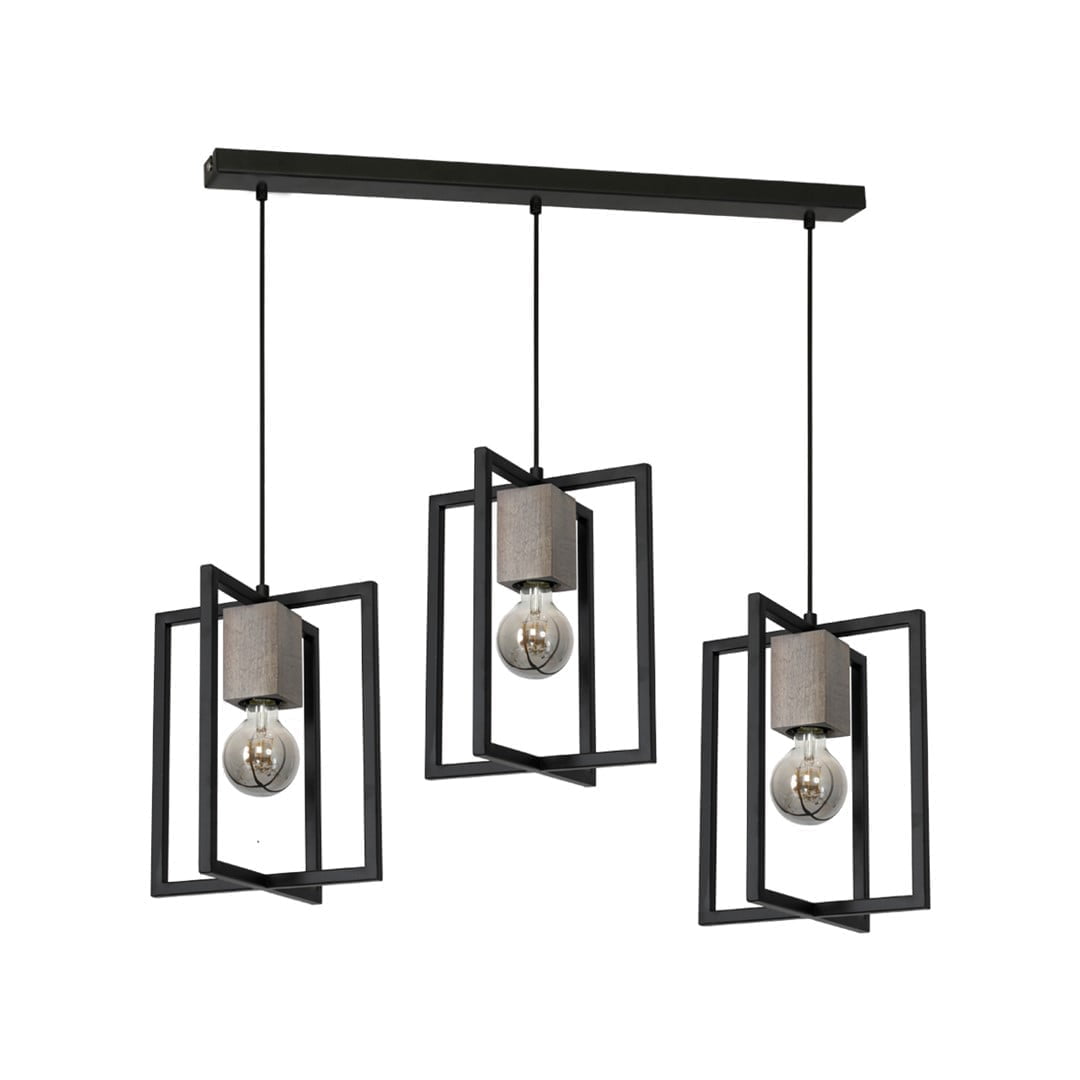 Lampa Wisząca Ralph 3xE27 nowoczesne oswietlenie domu - blue-light