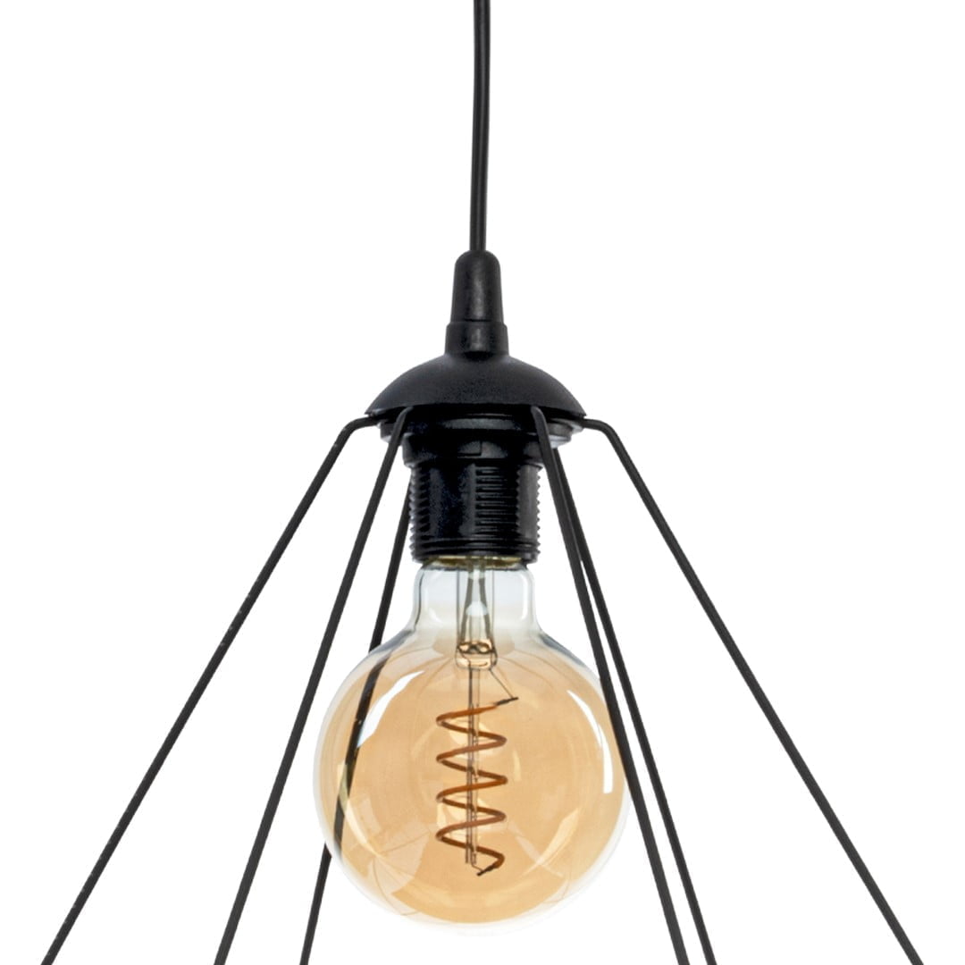 Lampa wisząca BASKET BLACK 1xE27 nowoczesne oswietlenie domu - blue-light