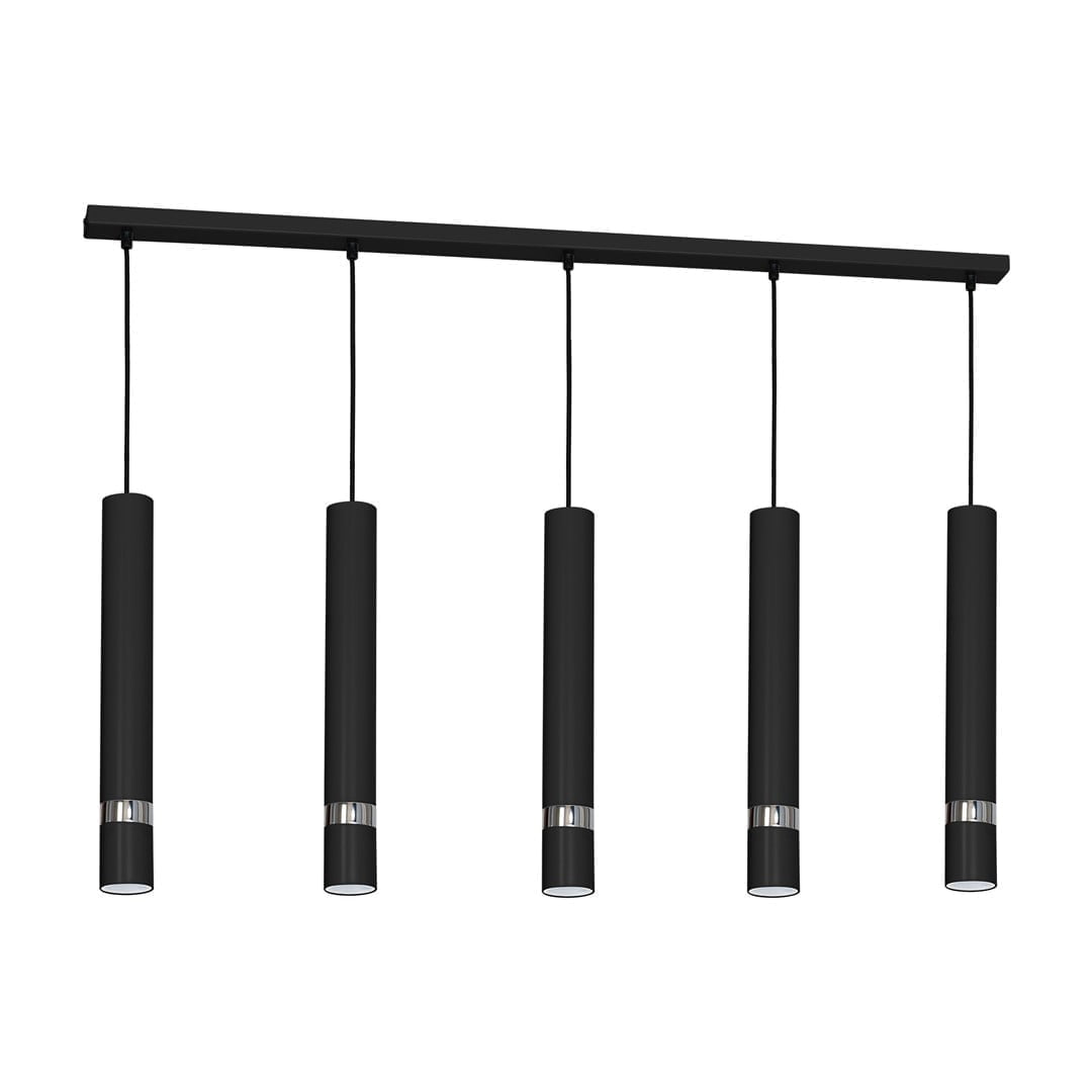Lampa wisząca JOKER BLACK 5xGU10 nowoczesne oswietlenie domu - blue-light