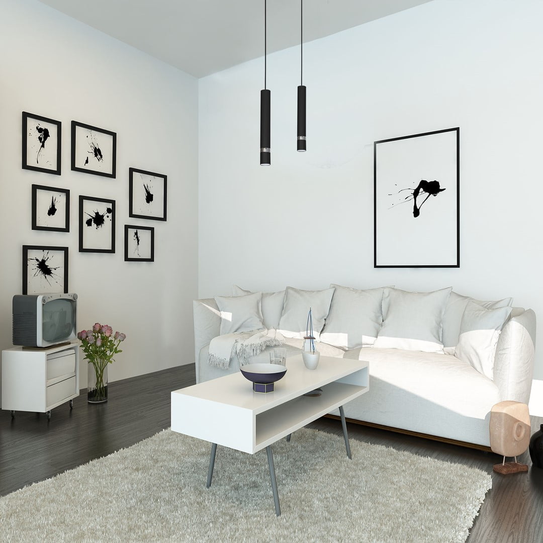 Lampa wisząca JOKER BLACK 1xGU10 nowoczesne oswietlenie domu - blue-light