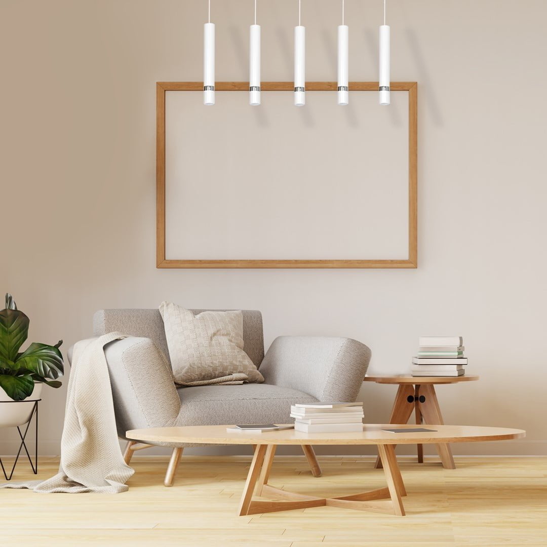 Lampa wisząca JOKER WHITE 5xGU10 nowoczesne oswietlenie domu - blue-light