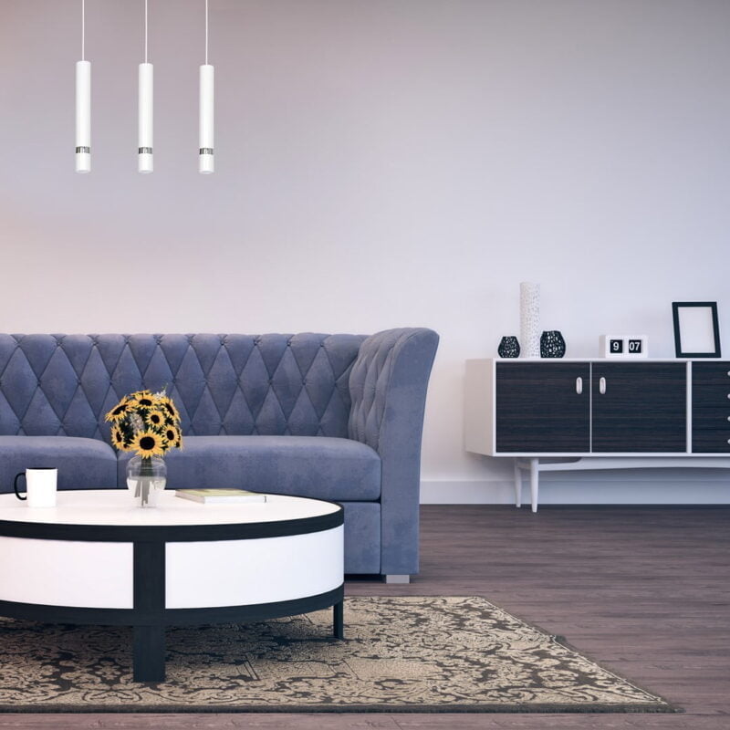 Lampa wisząca JOKER WHITE 3xGU10 nowoczesne oswietlenie domu - blue-light