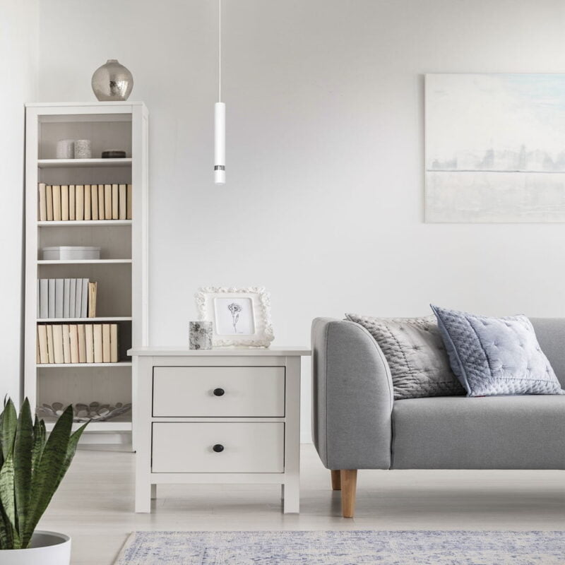 Lampa wisząca JOKER WHITE 1xGU10 nowoczesne oswietlenie domu - blue-light