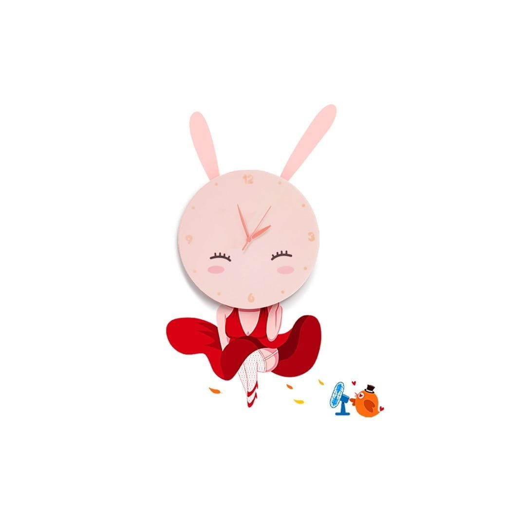 Lampka dziecięca BUNNY LED CLOCK 0,6W LED nowoczesne oswietlenie domu - blue-light