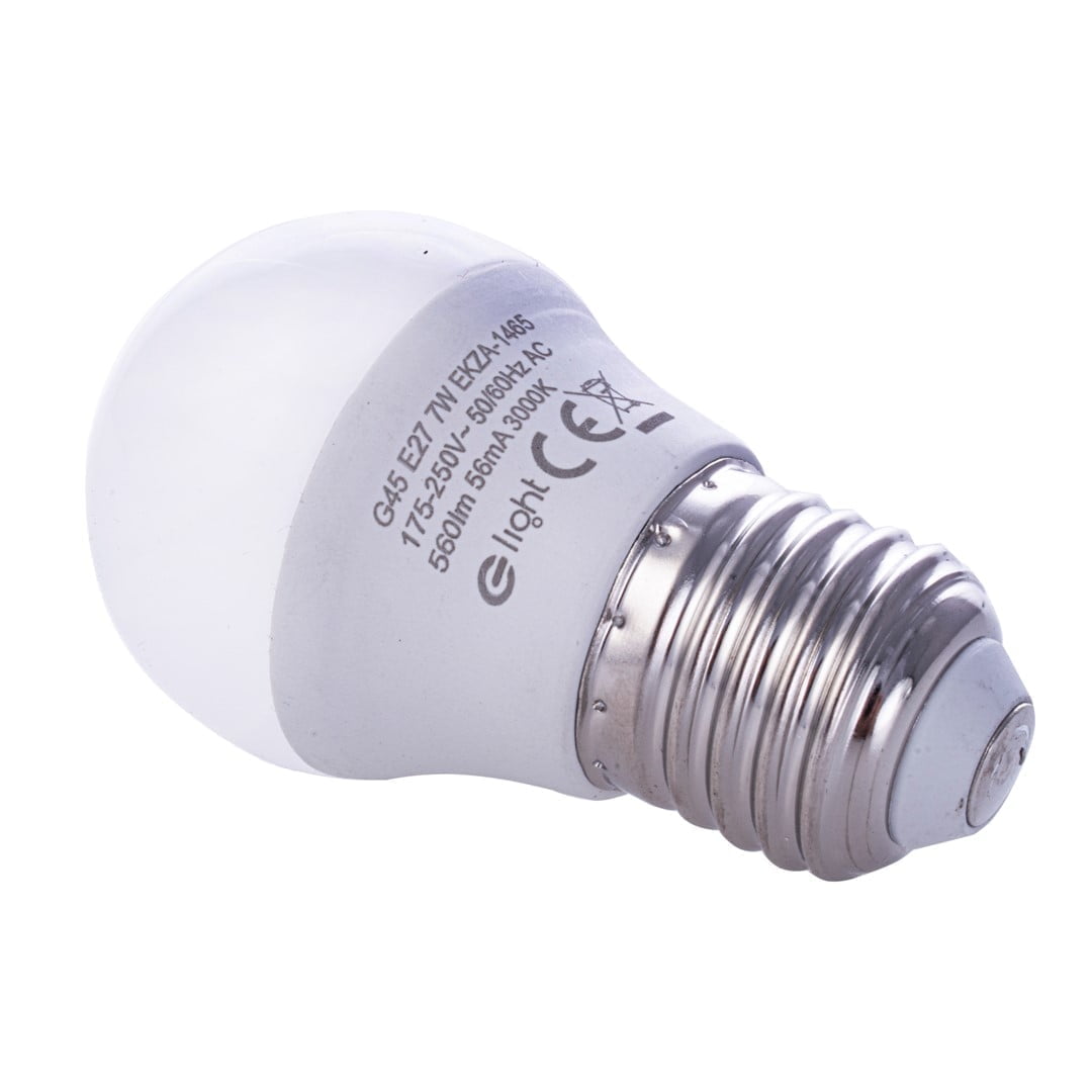 Żarówka LED 7W E27 G45. Barwa: Ciepła nowoczesne oswietlenie domu - blue-light