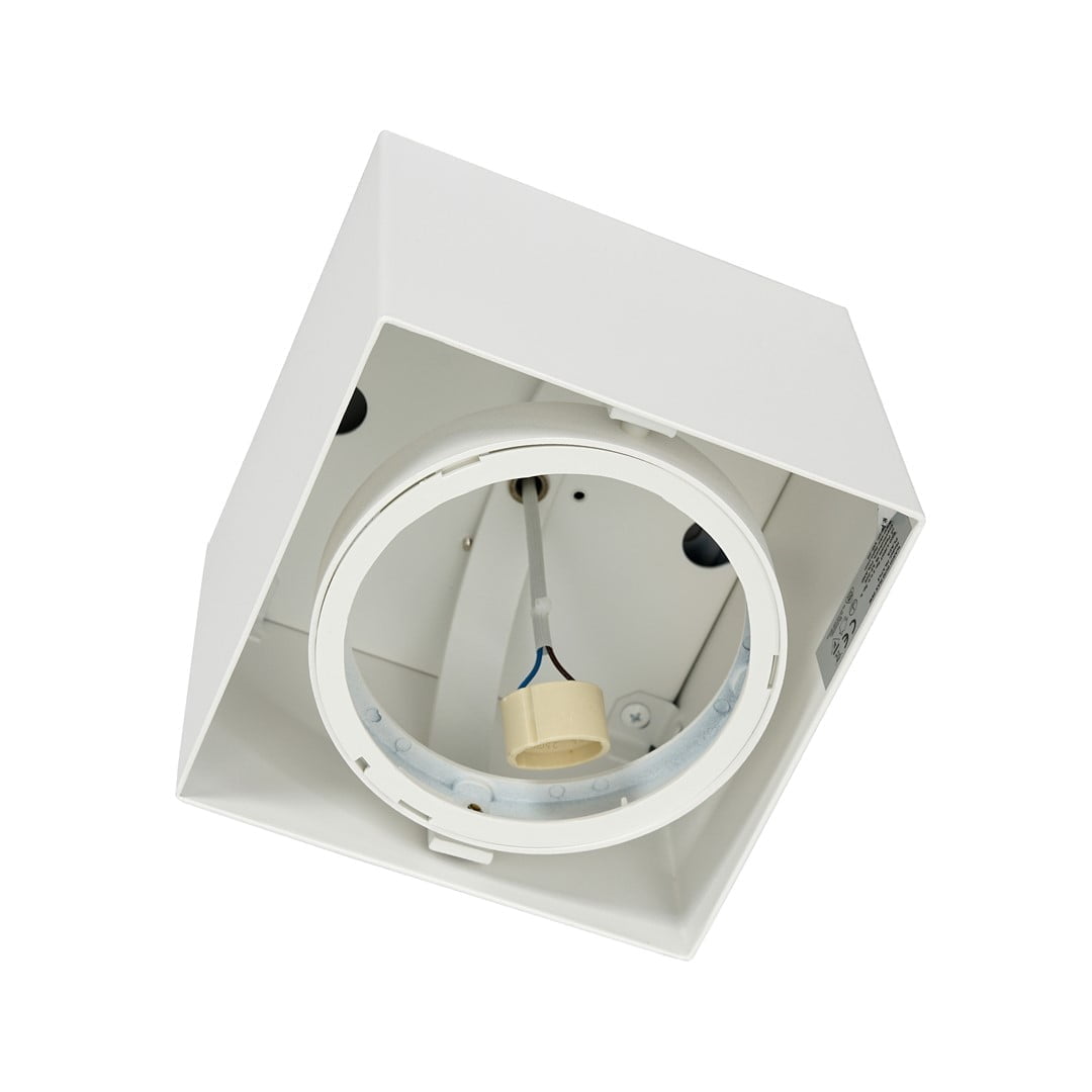 Oprawa Natynkowa Plaza 1xGU10 AR111 Biała nowoczesne oswietlenie domu - blue-light