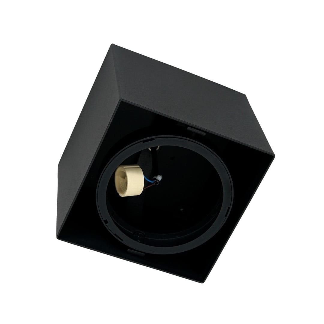 Oprawa Natynkowa Plaza 1xGU10 AR111 Czarna nowoczesne oswietlenie domu - blue-light