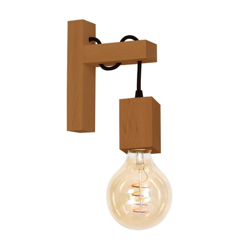 Kinkiet JACK 1xE27 Dąb nowoczesne oswietlenie domu - blue-light