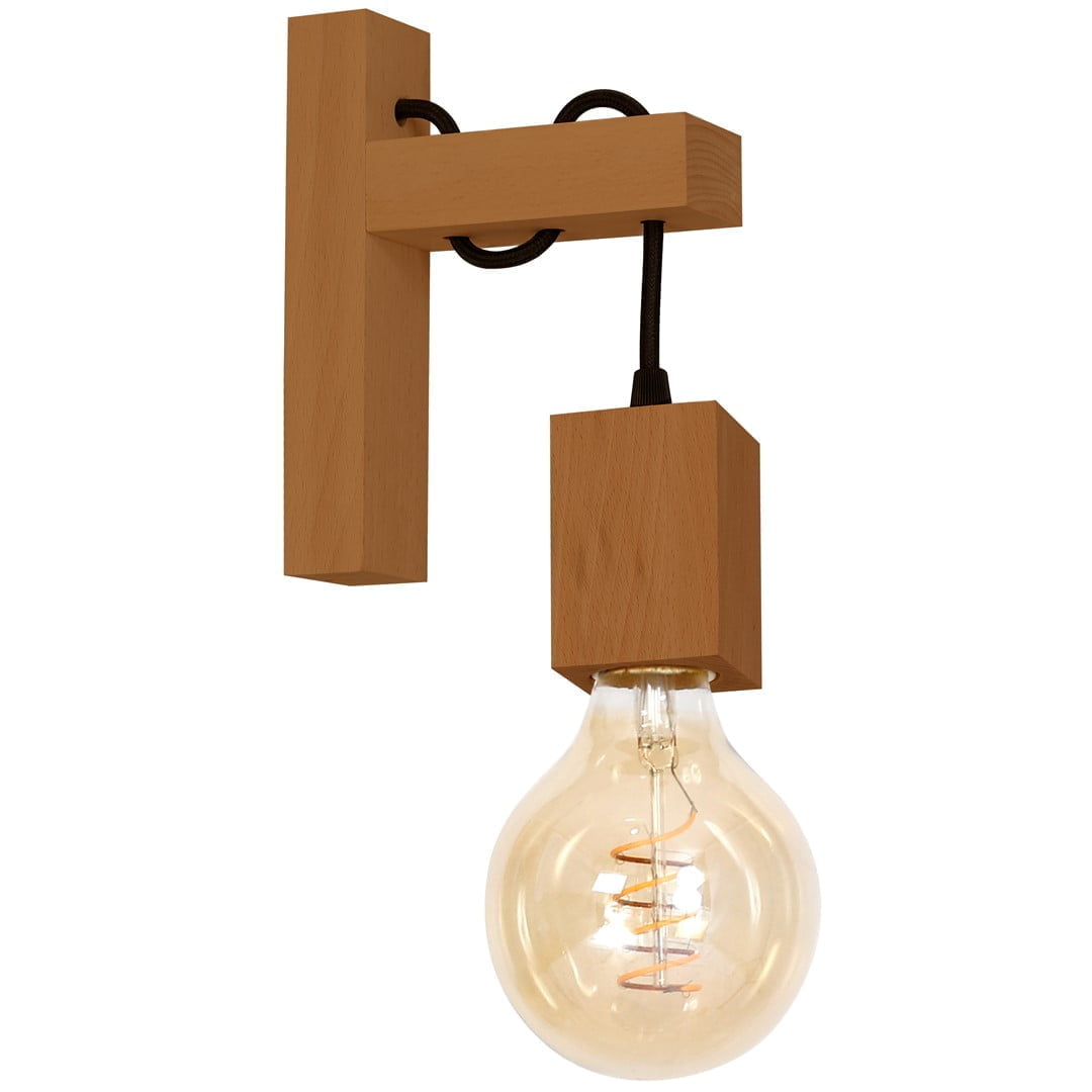 Kinkiet JACK 1xE27 Dąb nowoczesne oswietlenie domu - blue-light