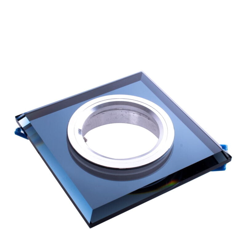 Oczko sufitowe szklane KWADRATOWE. Kolor: CZARNY nowoczesne oswietlenie domu - blue-light