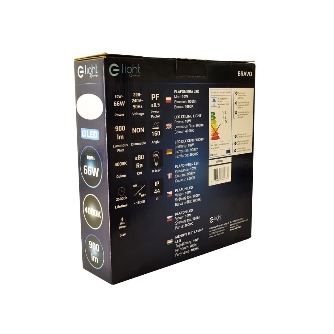 Plafon Bravo 10W LED Ø260 mm nowoczesne oswietlenie domu - blue-light