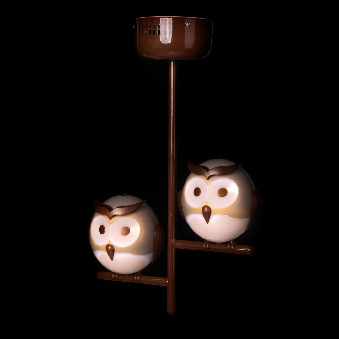 LAMPKA SUFITOWA OWL 2XG9 LED nowoczesne oswietlenie domu - blue-light
