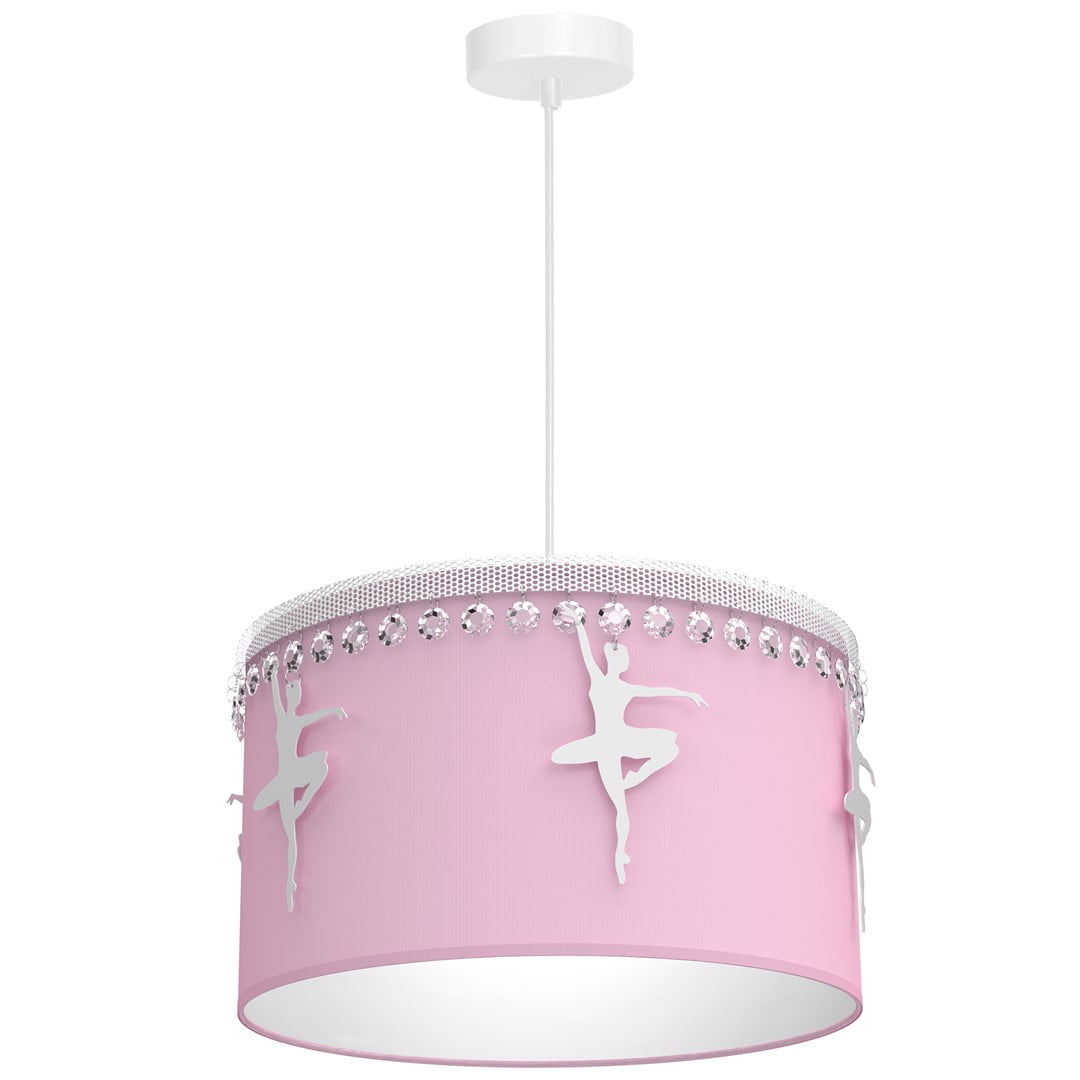 Lampa wisząca BALETNICA PINK 1XE27 nowoczesne oswietlenie domu - blue-light
