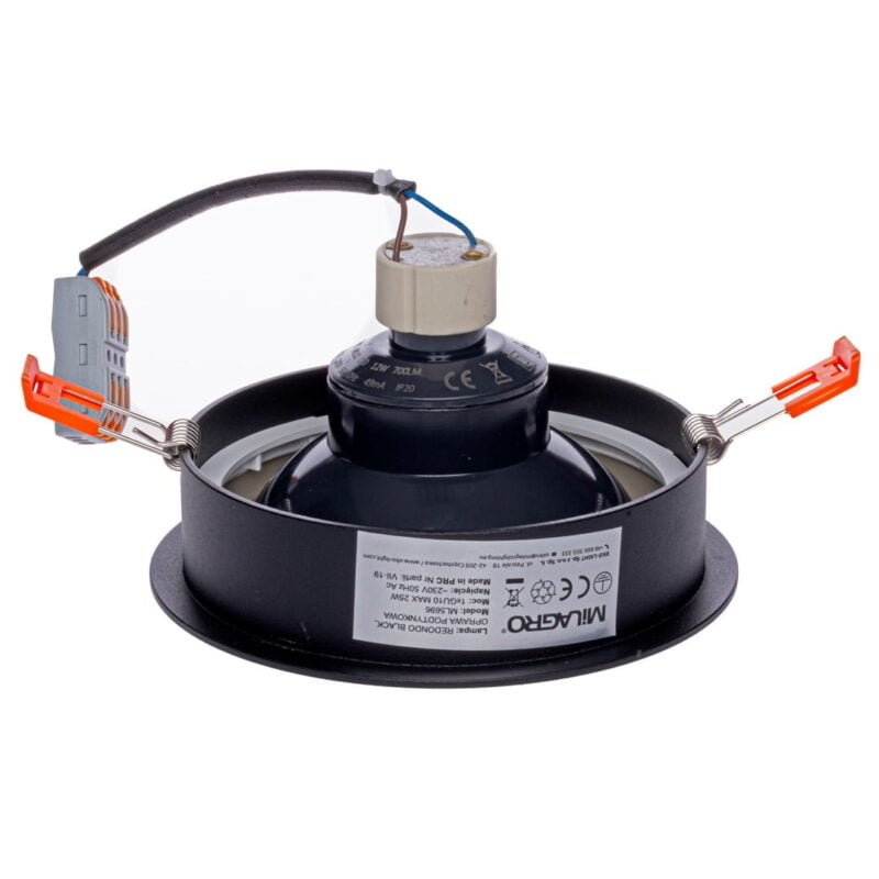 Oprawa podtynkowa REDONDO BLACK 1xAR111 GU10 nowoczesne oswietlenie domu - blue-light