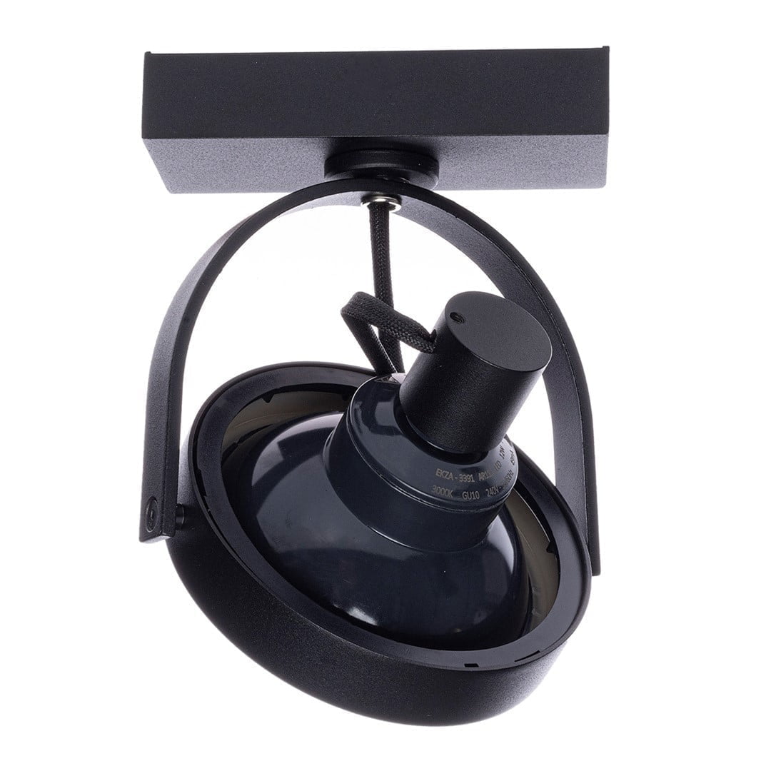 Oprawa natynkowa LUGAR BLACK 1xAR111 GU10 nowoczesne oswietlenie domu - blue-light