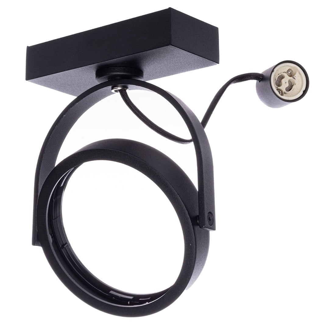 Oprawa natynkowa LUGAR BLACK 1xAR111 GU10 nowoczesne oswietlenie domu - blue-light