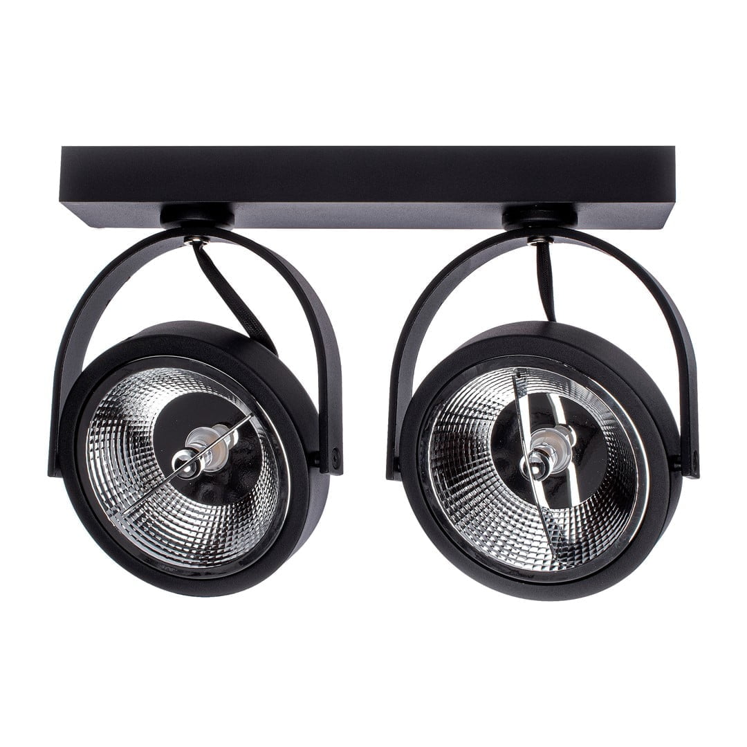 Oprawa natynkowa LUGAR BLACK 2xAR111 GU10 nowoczesne oswietlenie domu - blue-light