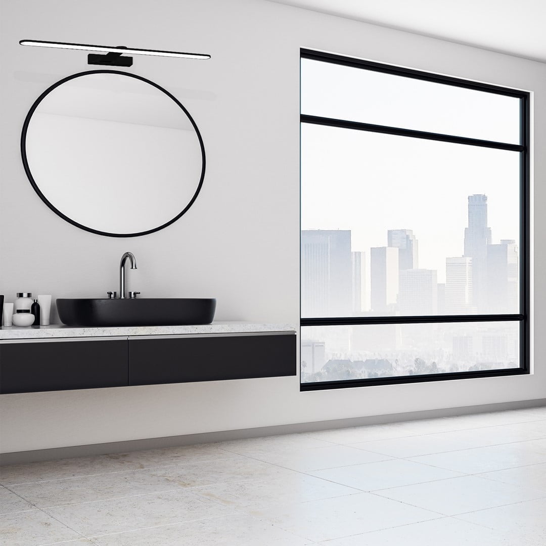 Kinkiet SPLASH BLACK 12W LED nowoczesne oswietlenie domu - blue-light