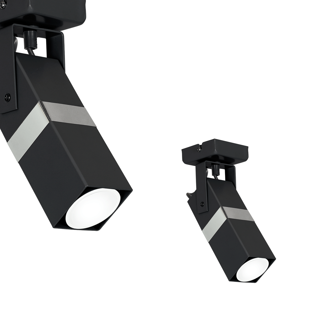 Kinkiet VIDAR BLACK/CHROME 1xGU10 nowoczesne oswietlenie domu - blue-light