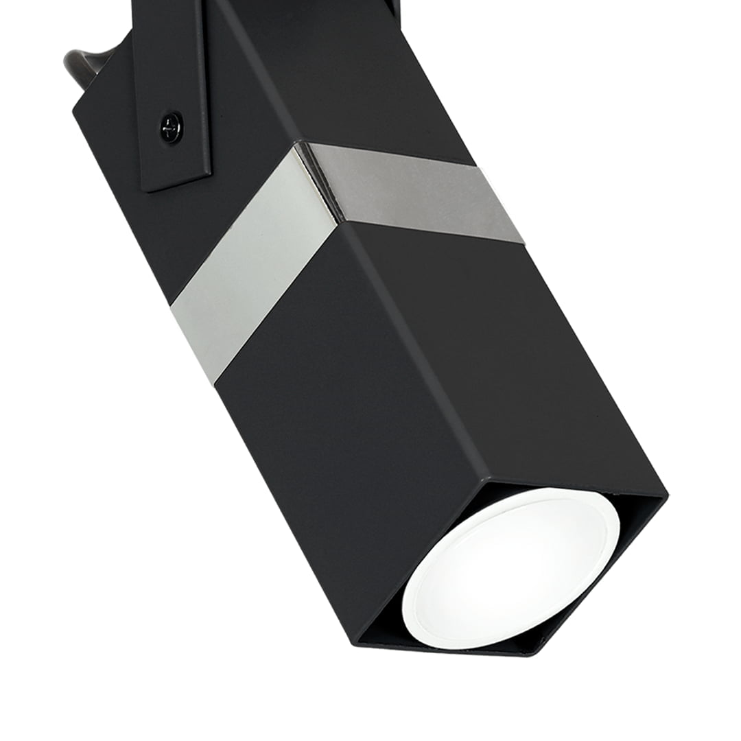 Kinkiet VIDAR BLACK/CHROME 1xGU10 nowoczesne oswietlenie domu - blue-light