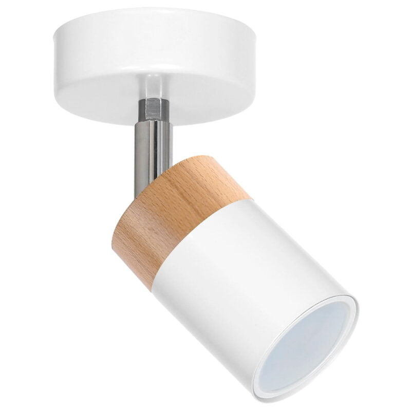 Kinkiet JOKER WHITE/WOOD 1xGU10 nowoczesne oswietlenie domu - blue-light