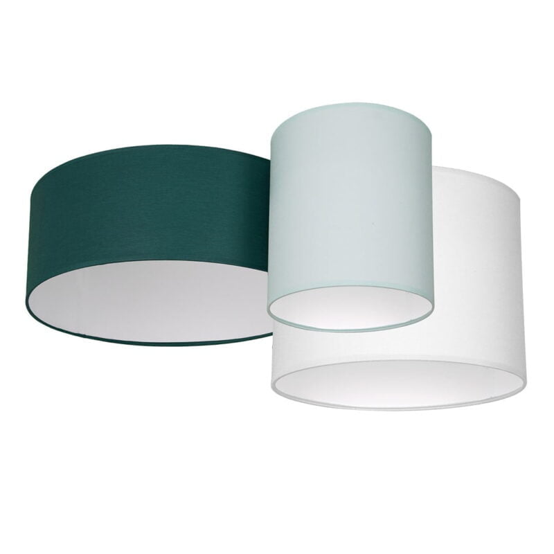 Lampa sufitowa STAN GREEN 3xE27 nowoczesne oswietlenie domu - blue-light