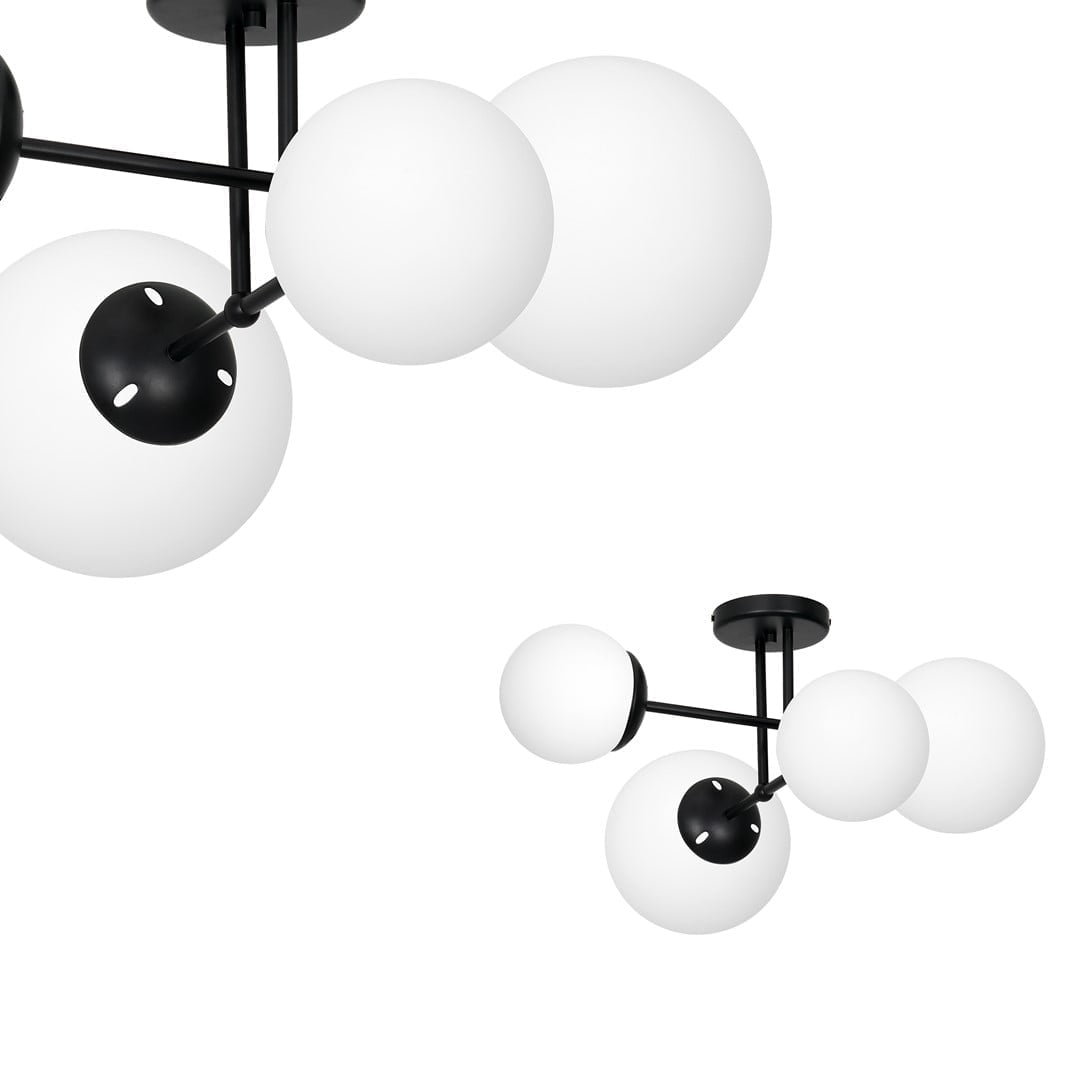Lampa sufitowa LIMA BLACK 4xE14 nowoczesne oswietlenie domu - blue-light