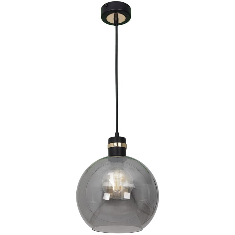 Lampa wisząca OMEGA BLACK / GOLD 1xE27 nowoczesne oswietlenie domu - blue-light