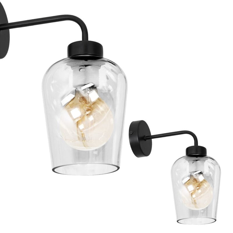 Kinkiet SANTIAGO CLEAR 1xE27 nowoczesne oswietlenie domu - blue-light