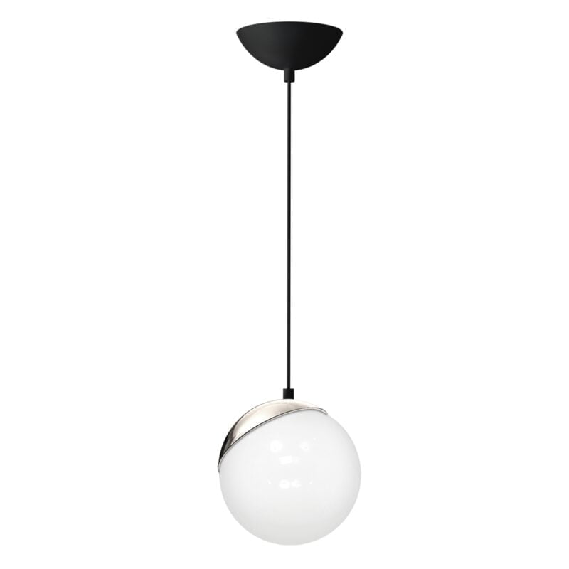 Lampa wisząca SFERA BLACK/CHROME 1xE27 60W nowoczesne oswietlenie domu - blue-light