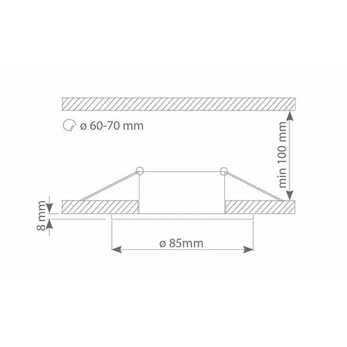 Oczko sufitowe okrągłe IP44 Black nowoczesne oswietlenie domu - blue-light