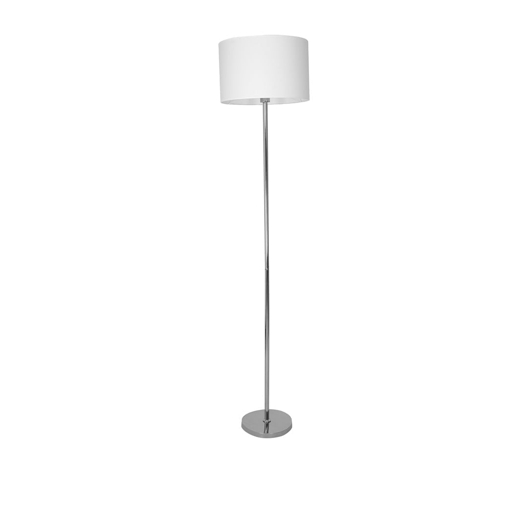 Lampa stojąca CASINO WHITE/CHROME 1xE27 nowoczesne oswietlenie domu - blue-light