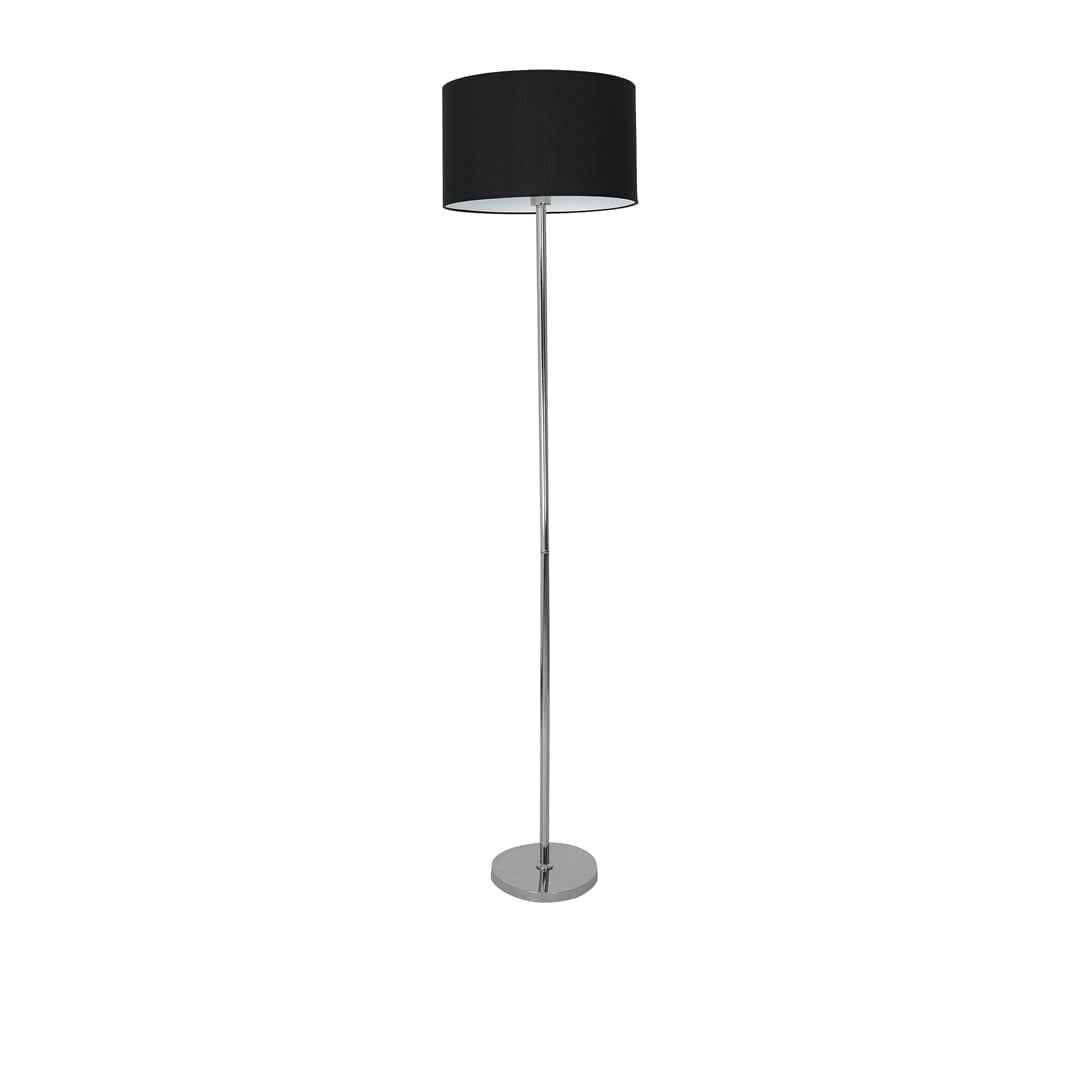 Lampa stojąca CASINO BLACK/CHROME 1xE27 nowoczesne oswietlenie domu - blue-light