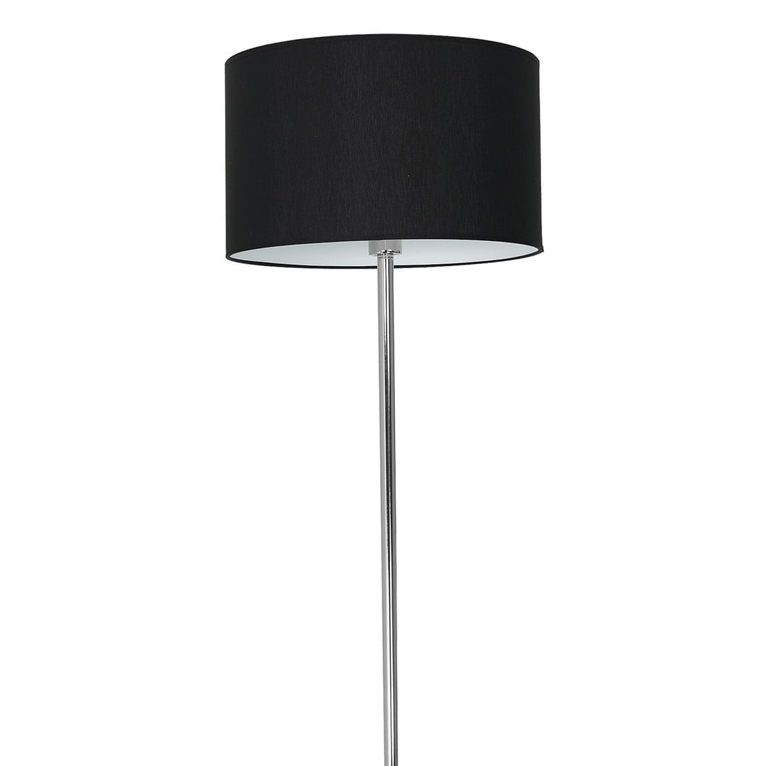 Lampa stojąca CASINO BLACK/CHROME 1xE27 nowoczesne oswietlenie domu - blue-light