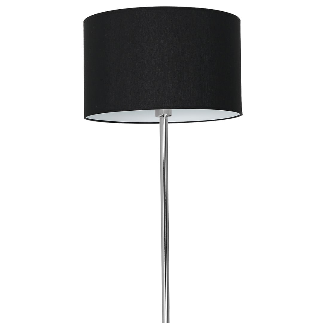 Lampa stojąca CASINO BLACK/CHROME 1xE27 nowoczesne oswietlenie domu - blue-light