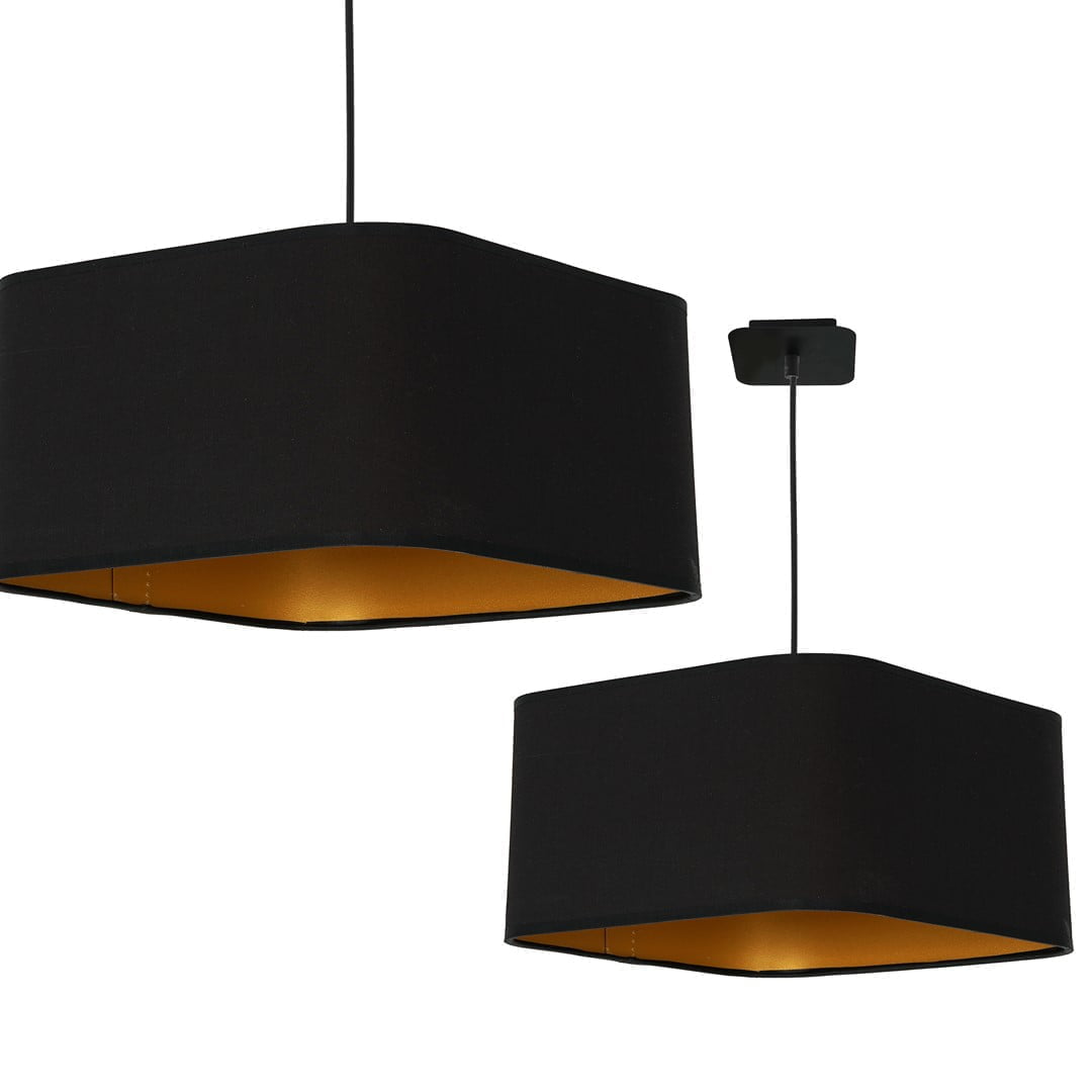 Lampa wisząca NAPOLI BLACK/GOLD 1xE27 nowoczesne oswietlenie domu - blue-light