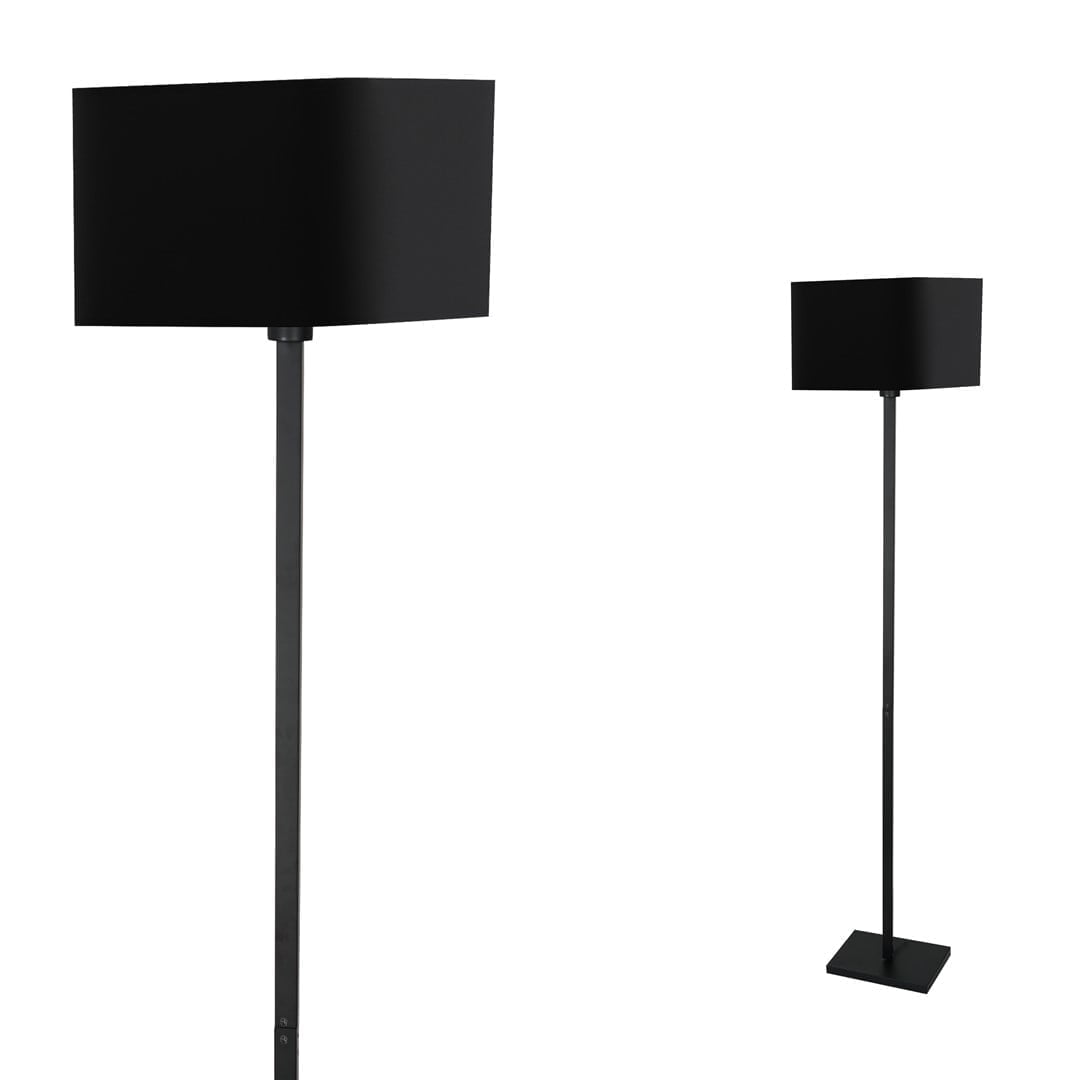 Lampa stojąca NAPOLI BLACK/GOLD 1xE27 nowoczesne oswietlenie domu - blue-light
