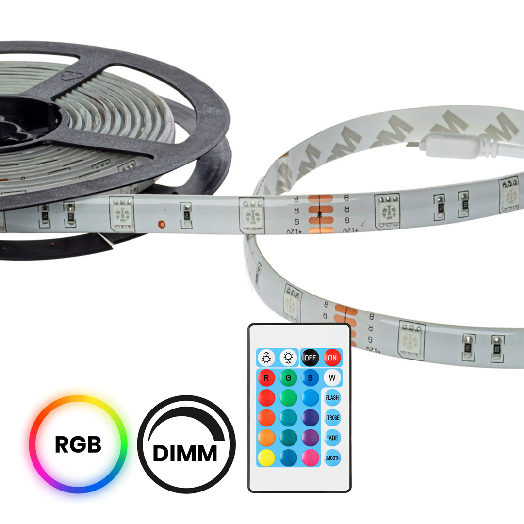 ZESTAW LED RGB 5M ZE STEROWNIKIEM I PILOTEM - obrazek 9