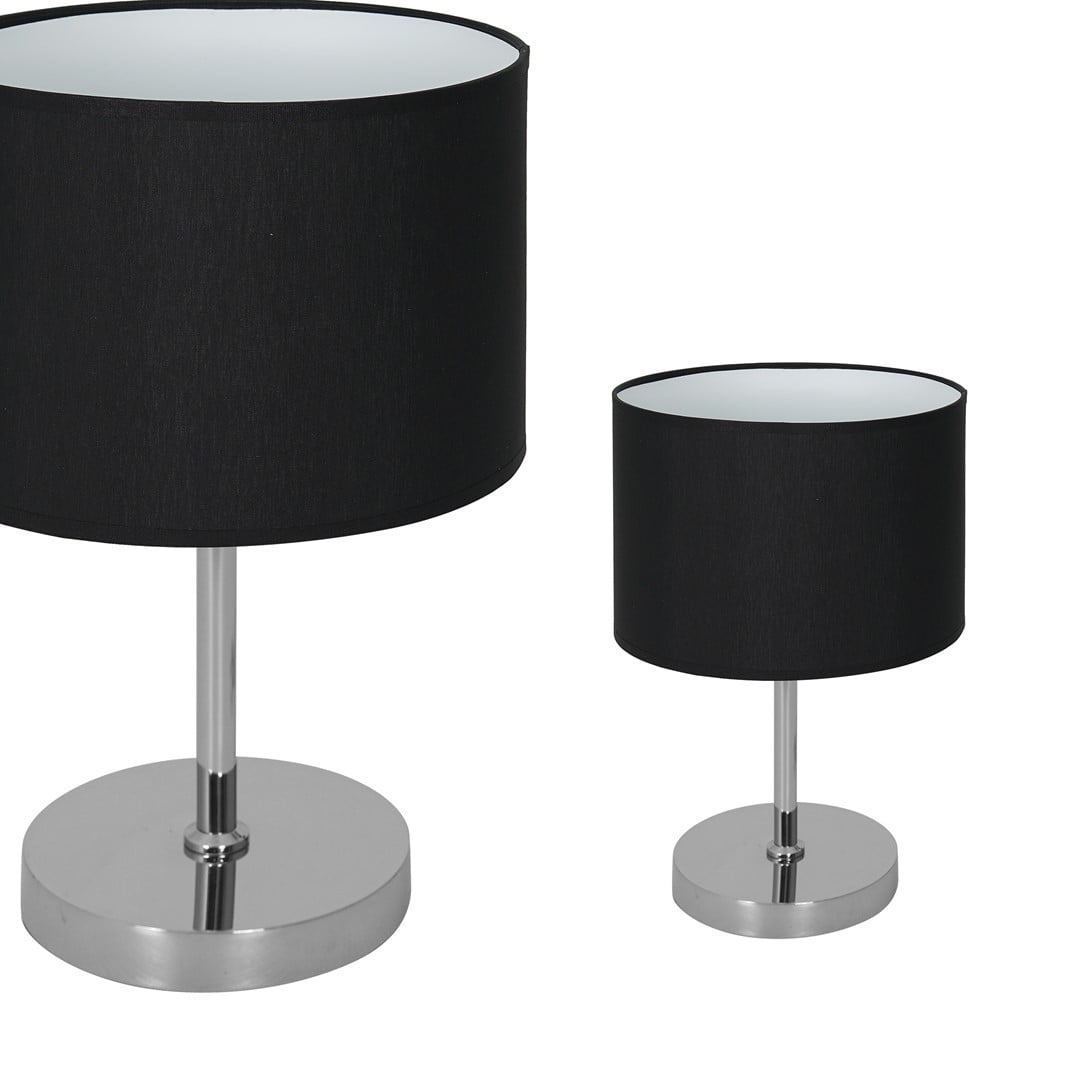 Lampka stołowa CASINO BLACK/CHROME 1xE27 - obrazek 9