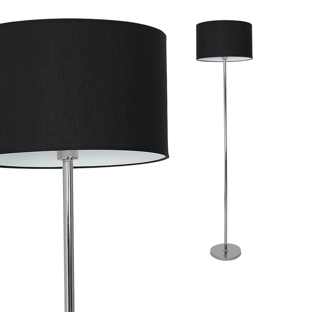 Lampa stojąca CASINO BLACK/CHROME 1xE27 - obrazek 9