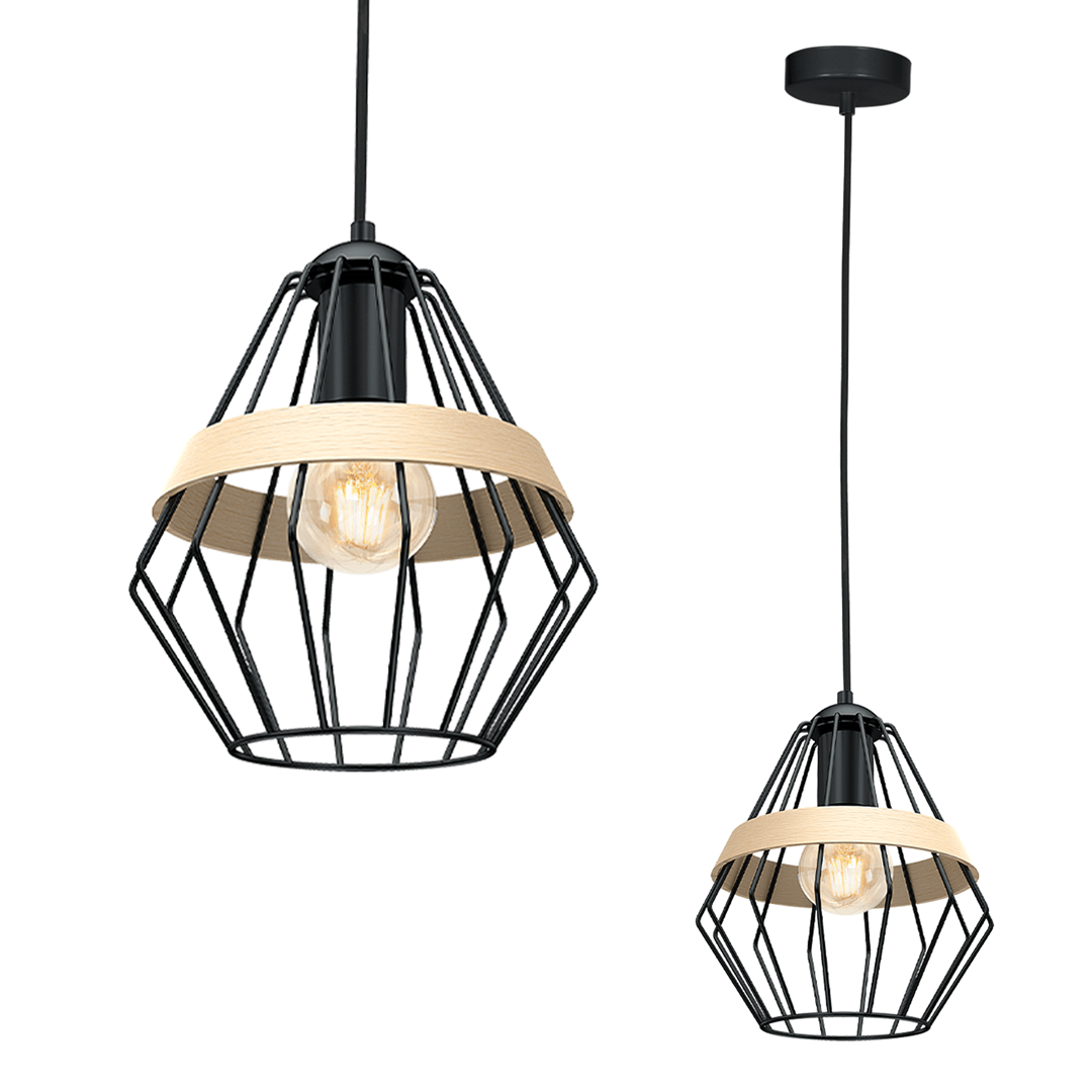 Lampa wisząca CLIFF BLACK 1xE27 - obrazek 4