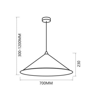 Lampa wisząca Fuji Ø50cm 1xE27 - obrazek 3
