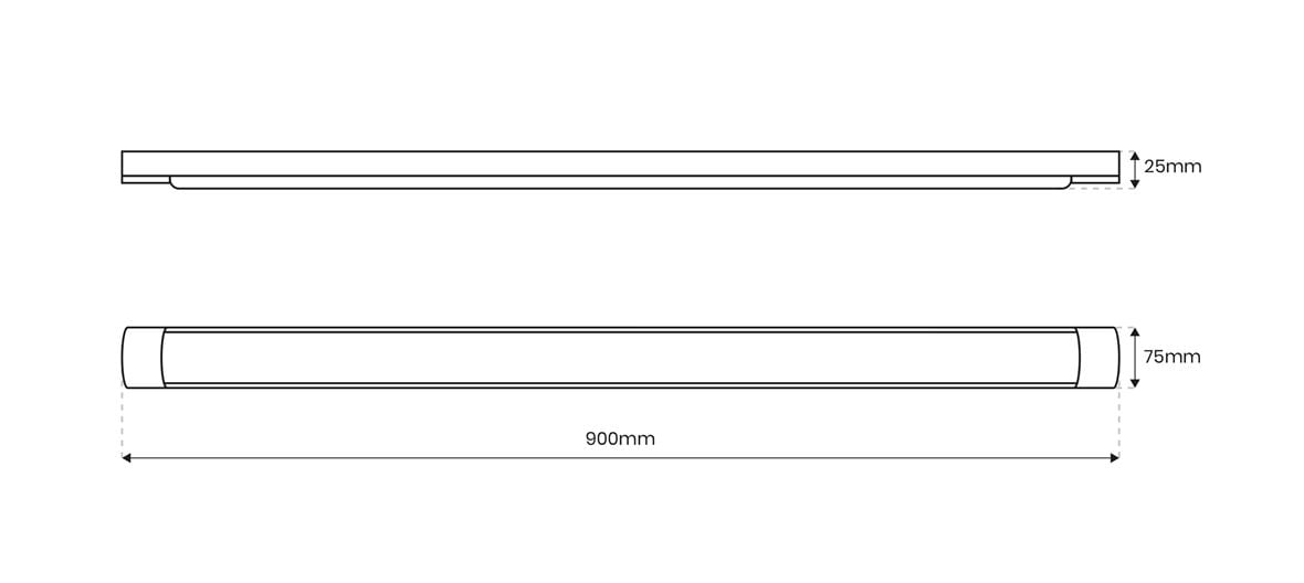 Listwa LED Batten 27W 90cm 4000K - Czarny - obrazek 3
